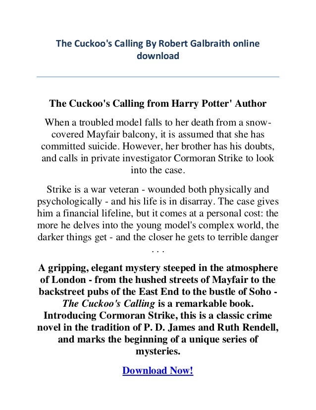 Robert Galbraith Pdf